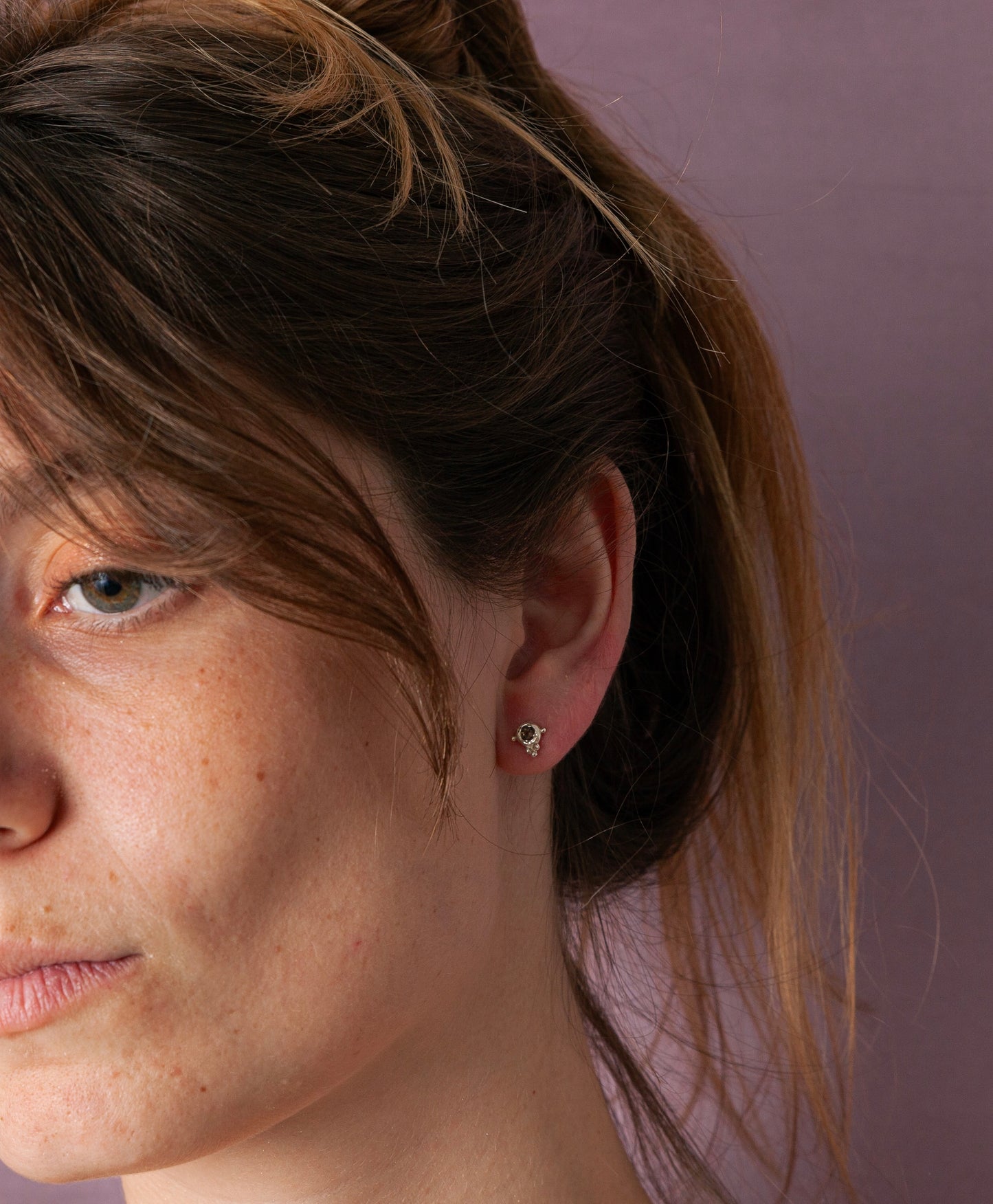 עגילי סמוקי טופז