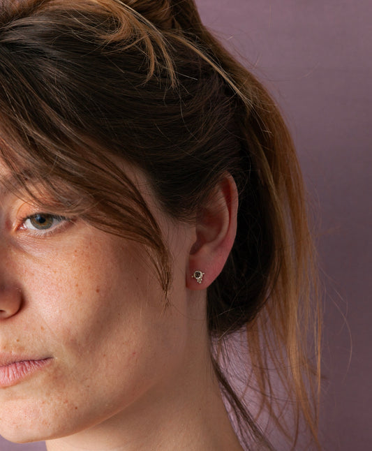 עגילי סמוקי טופז