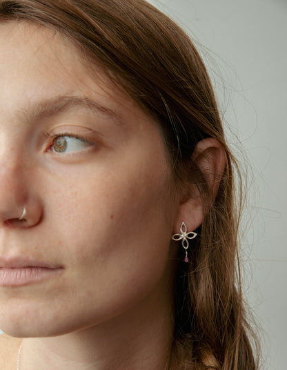 עגילי כוכבת ספיר